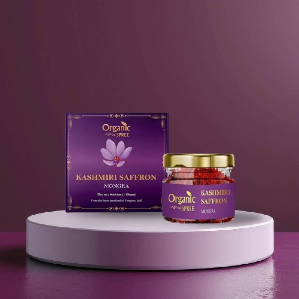Organic Spree Kashmiri Saffron Kesar 1gm - From the finest farmlands of Pampore J&K