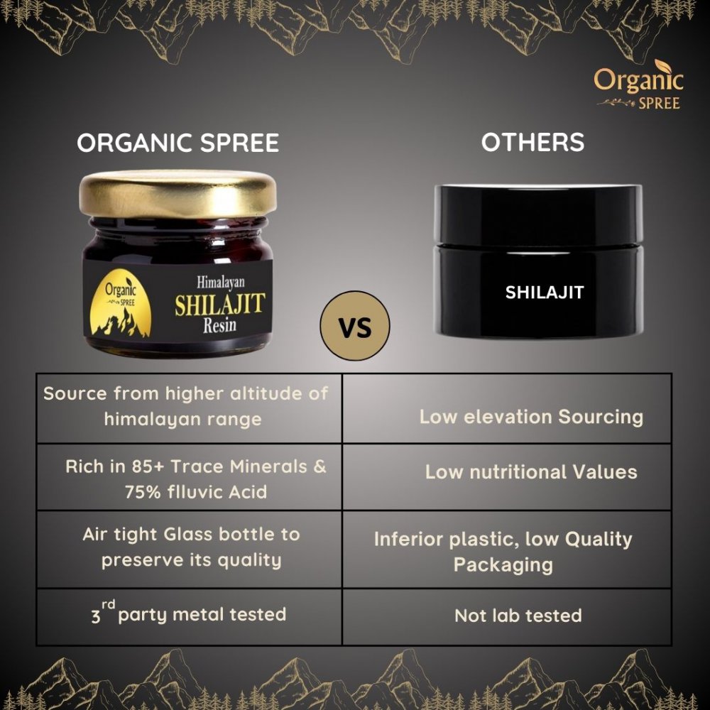 Organic Spree Himalayan Shilajit Resin 20gm | Supports Energy, Recovery, Immune Function, and Overall Health.